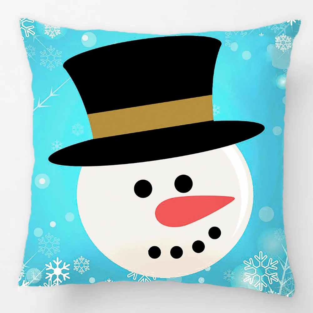 

Snowman Cute Face Throw Pillow Case Decorative Cushion Cover Pillowcase Customize Gift High-quality By LVSURE For Car Sofa Seat