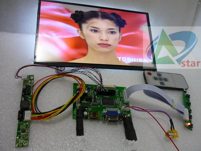 Placa de controlador LCD HDMI + VGA + 2AV, funciona con pantalla LCD IPS de 10,1 pulgadas, B101XAN01.2, 1366x768