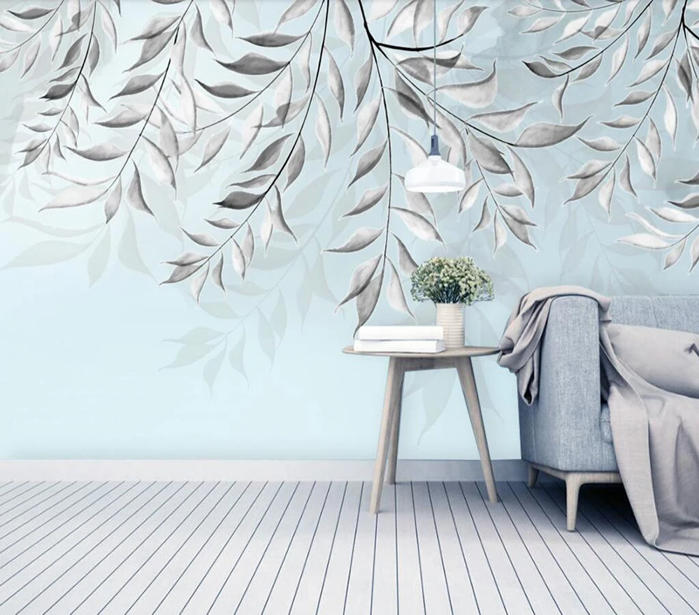 

Custom wallpaper Simple small fresh plant background wall