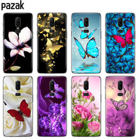 silicone case for Oneplus one plus 6 5T 5 3 A3000 A5000 soft tpu phone case back cover colorful butterfly flower protective bag