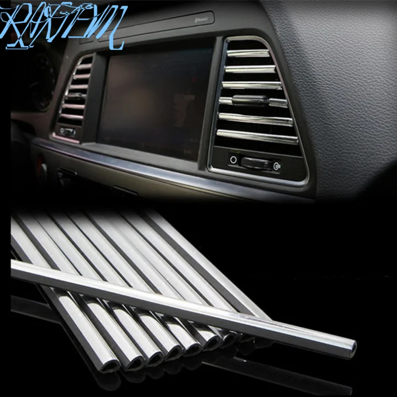 Car-styling New U Shaped DIY Air Vent Grille Decoration for Toyota Camry Highlander RAV4 Crown Reiz Corolla Vios Yaris L