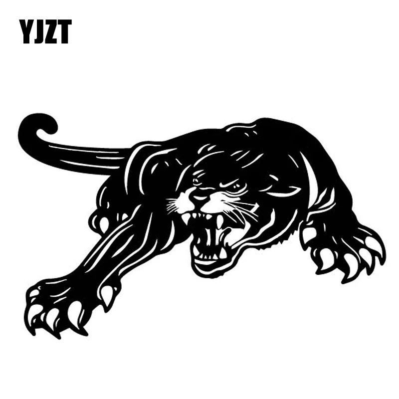 YJZT 18,4 см * 11,3 см Свирепый тигр индивидуальность Творческий Декор автомобильный наклейка бампера виниловая наклейка черный/серебристый C4-1186