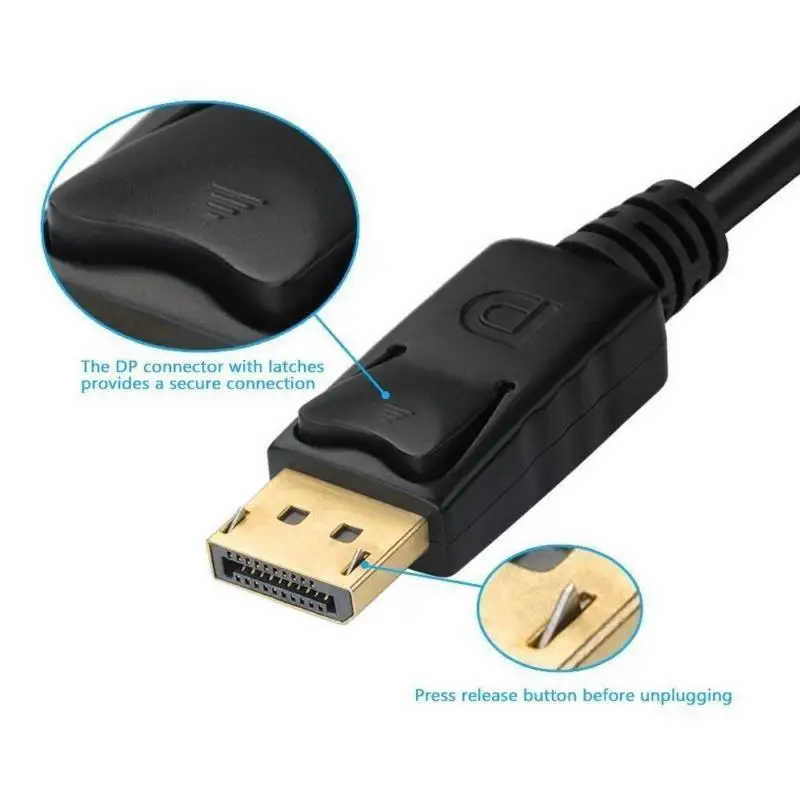 Displayport to Hdmi DVI VGA Converter DP 4 in 1 Audio USB Cable Multi-Function Adapter For PC Computer Monitor Multimedia