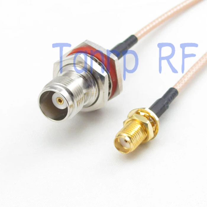 

10cps 15CM Pigtail coaxial jumper cable RG316 cord 6inch TNC female jack waterproof to SMA female jack RF adapter connector