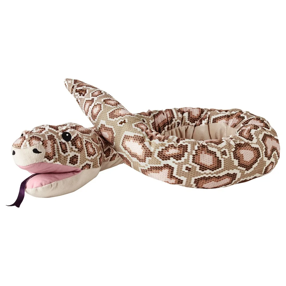 1 Piece 155CM Real Life Plush Toys Stuffed Giant Snake Animal Soft Dolls Bithday Christmas Party Gifts Baby Funny Hand Puppet