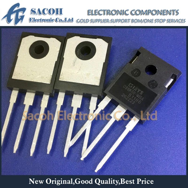 

Refurbished Original 10Pcs/Lot DSSK60-015A OR DSSK60-02A OR DSSK60-0045A OR DSSK60-0045B TO-247 2X30A 150V 200V