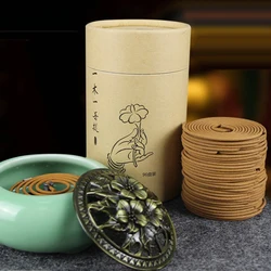 120pcs/box Buddhist Incense Natural Spiral Coil Incense (6-7Hr) Indoors Aroma Fragrance