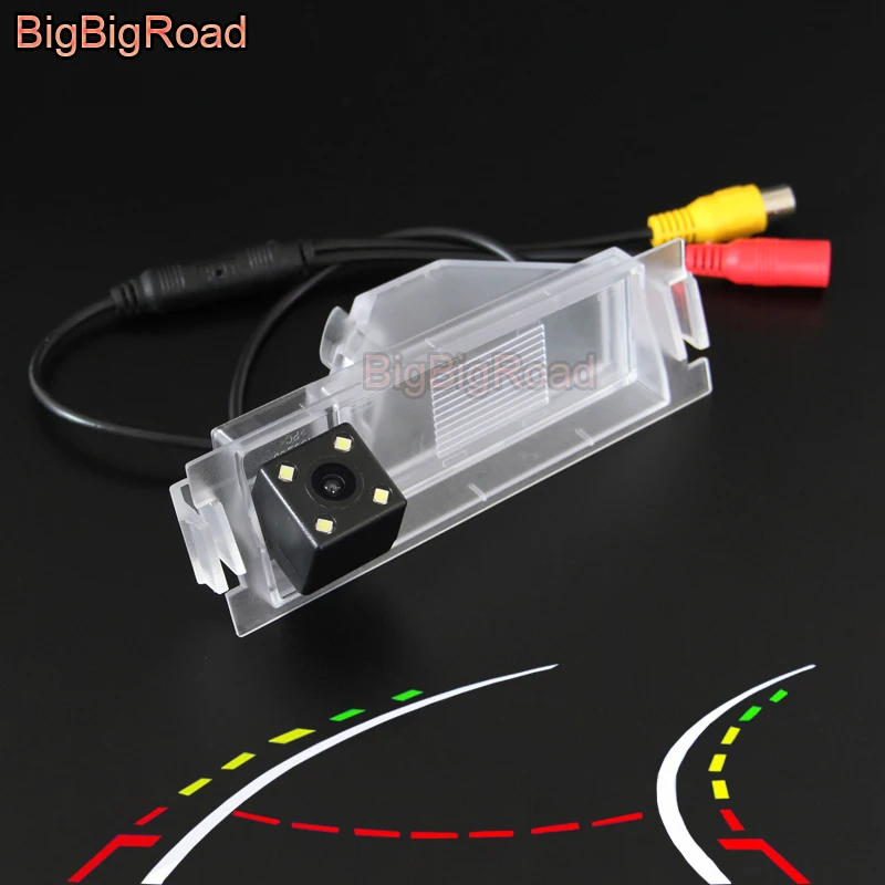 BigBigRoad Car Intelligent Dynamic Trajectory Tracks Rear View CCD Backup Camera For KIA Shuma Spectra K3 Cerato Forte Coupe