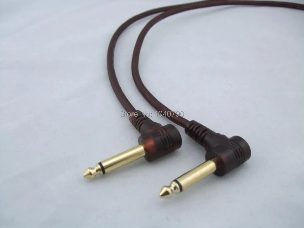 Gold plated brown 6.3/6.5  to 6.3/6.5 elbow Toward the male mono cable Audio line  Audio and video signal lines 1M 3.2ft