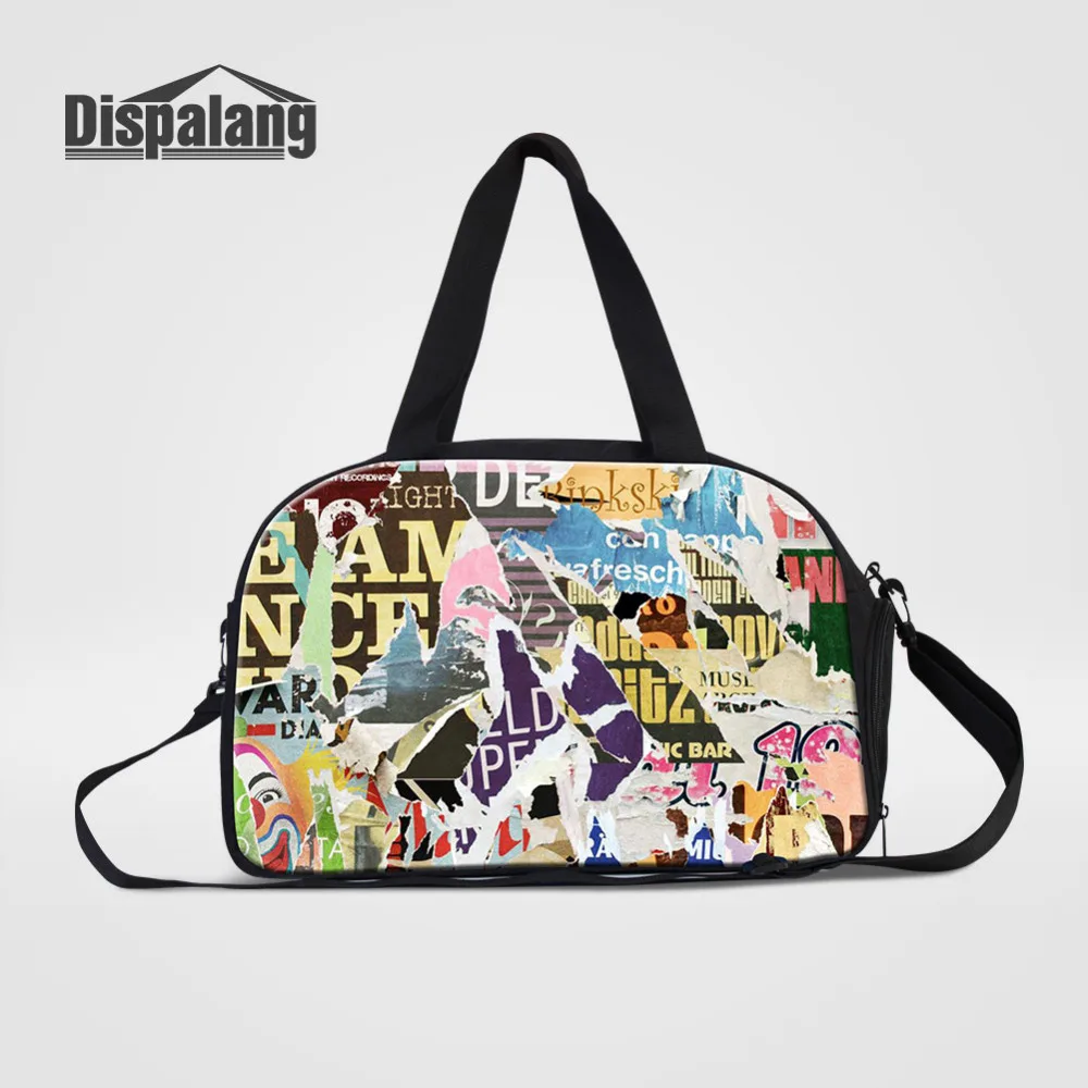 Dispalang Travel Bags Poster wall Large Capacity Women Luggage Travel Duffle Bags Big Travel Handbag Folding Trip Crossbody Bag