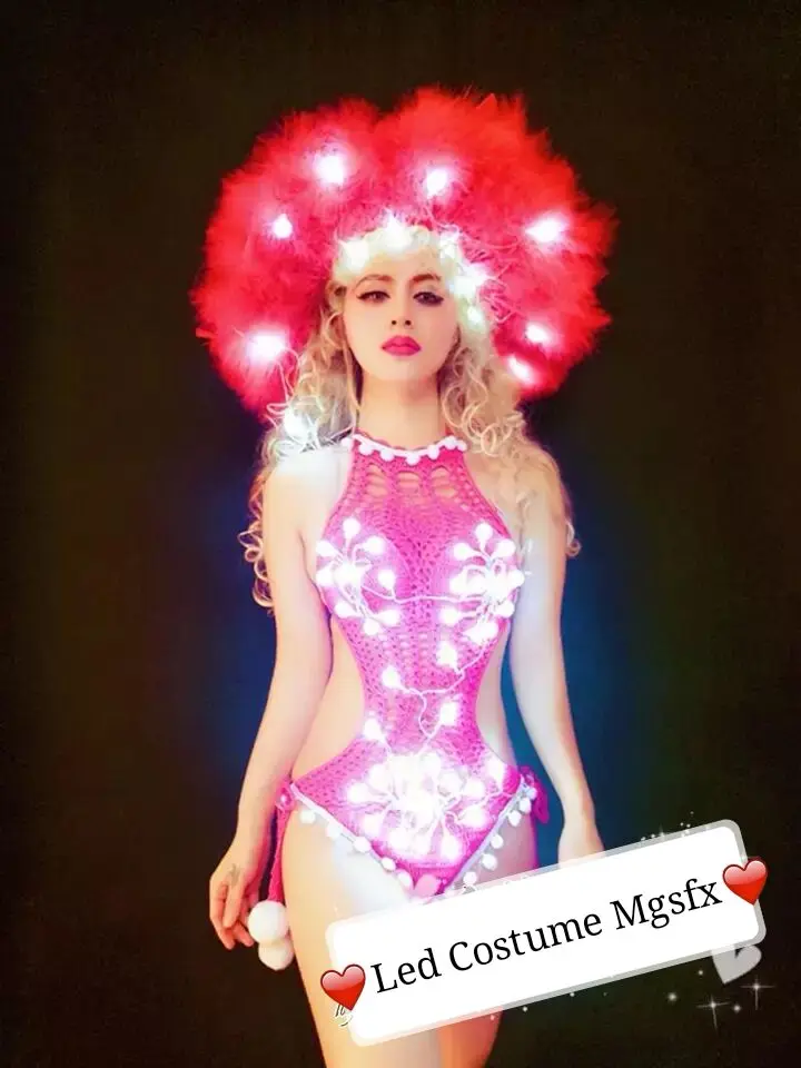 

2023 Halloween LED costume KTV DJ Party LED stage dance show outfit Disco LED suit