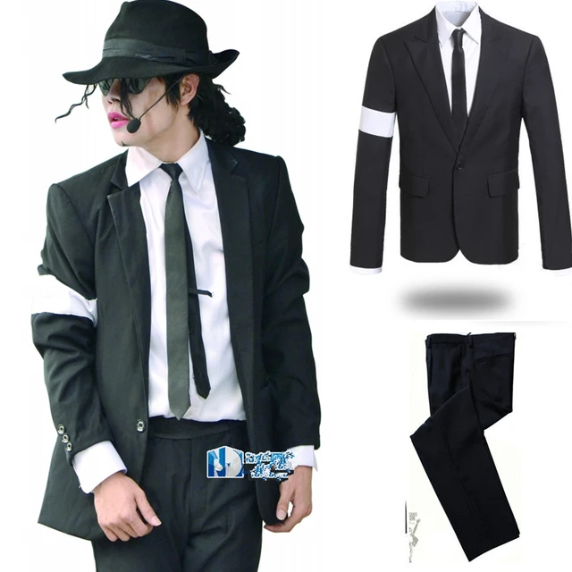 Rare MJ Michael Jackson Dangerous Armband Black Suit Blazer Full outfit For  Prefromance Party Show Gift