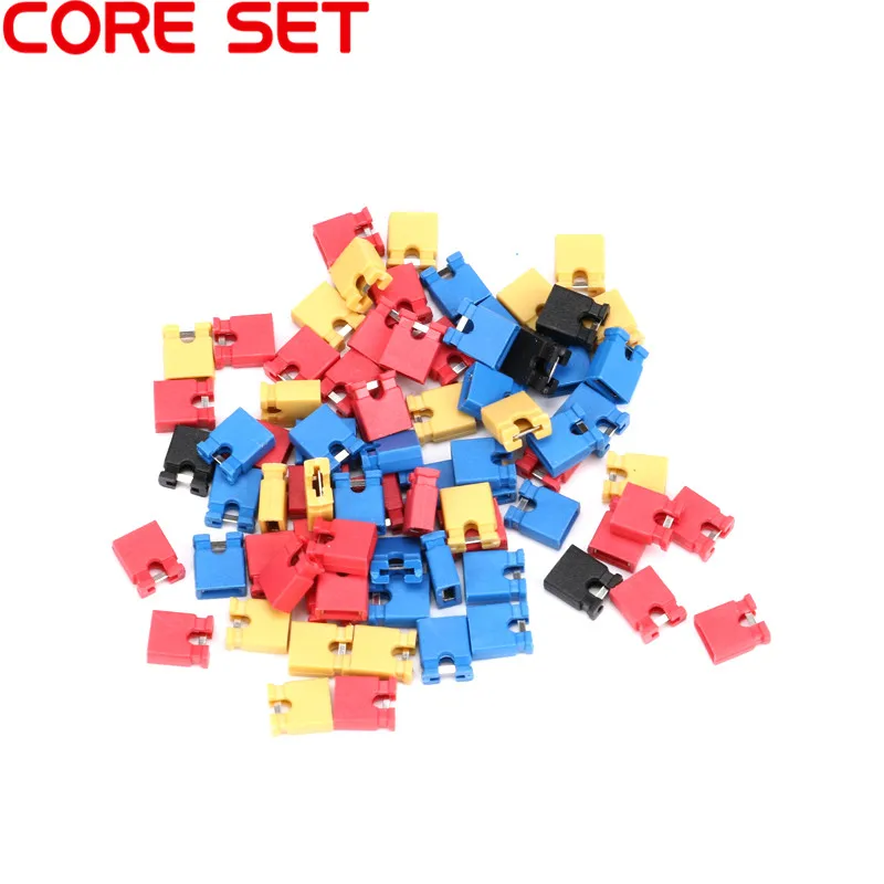 100pcs Pin Header Jumper blocks Connector 2.54 mm for 3 1/2 Hard Disk Drive CD/DVD Drive Motherboard and/or Expansion Card