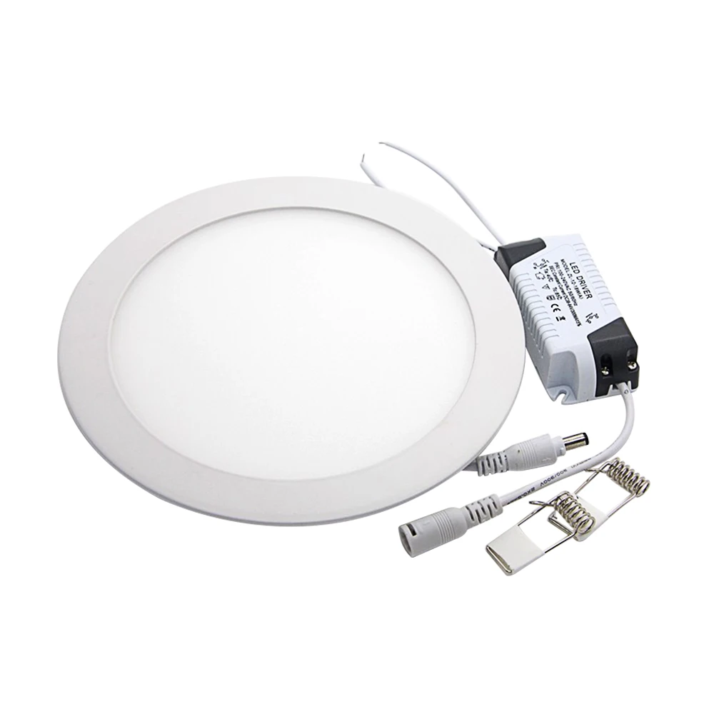 [DBF]Dimmable LED Downlight 3W 4W 6W 9W 12W 15W 18W Ceiling Recessed Round LED Panel Light White/Warm White for Kitchen Bathroom