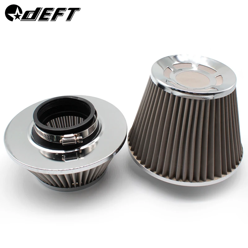

DEFT Universal 3" Car Air Filter Clean Intake High Flow Round Cone Car Air Intake Filter Induction Kit High Power Sports Mesh