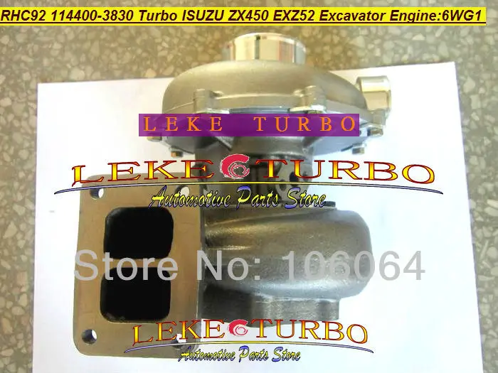 RHC92 114400-3830 114400 3830 VA300018 1144003830 Turbo Turbocharger For ISUZU ZX450 EXZ52 Excavator Earth Moving 6WG1 6WG1T