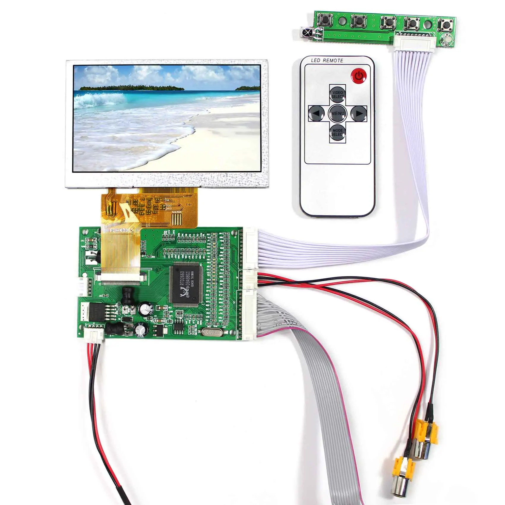 

VGA 2AV Reversing LCD Driver Board With 4.3inch VS043T-004A 480x272 LCD Screen