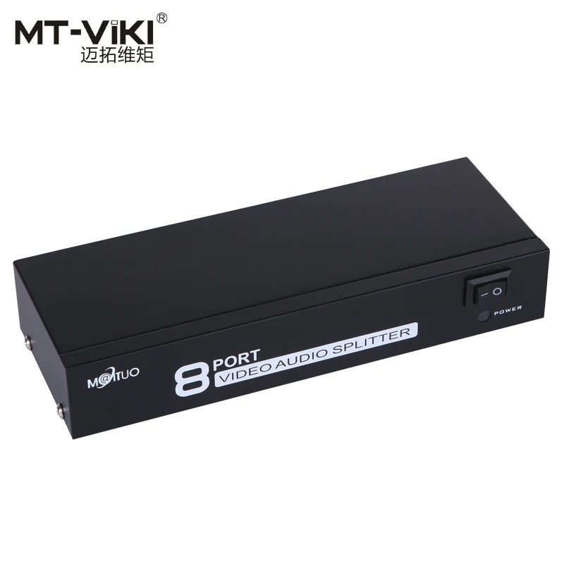 

MT-Viki 1x8 RCA AV Splitter 8 Port Video Audio Distributor 8 TV Display Same Image 1024*768 HD Analog Anti-interference 108AV