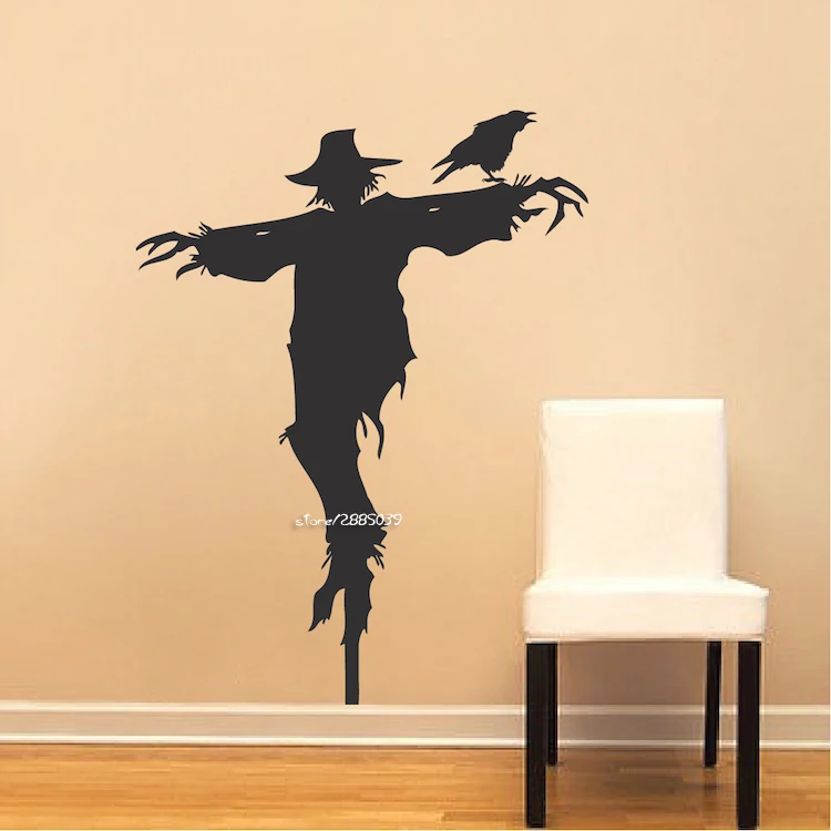 Scarecrow Vinyl Wall Stickers Removable Waterproof Wall Decals Decor Living Room Wallpaper High Quality Wall Tattoo Mural  SA774