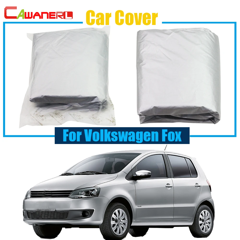 

Cawanerl Outdoor Car Cover Sun Snow Rain Resistant Cover Anti UV Dust Proof For Volkswagen Fox