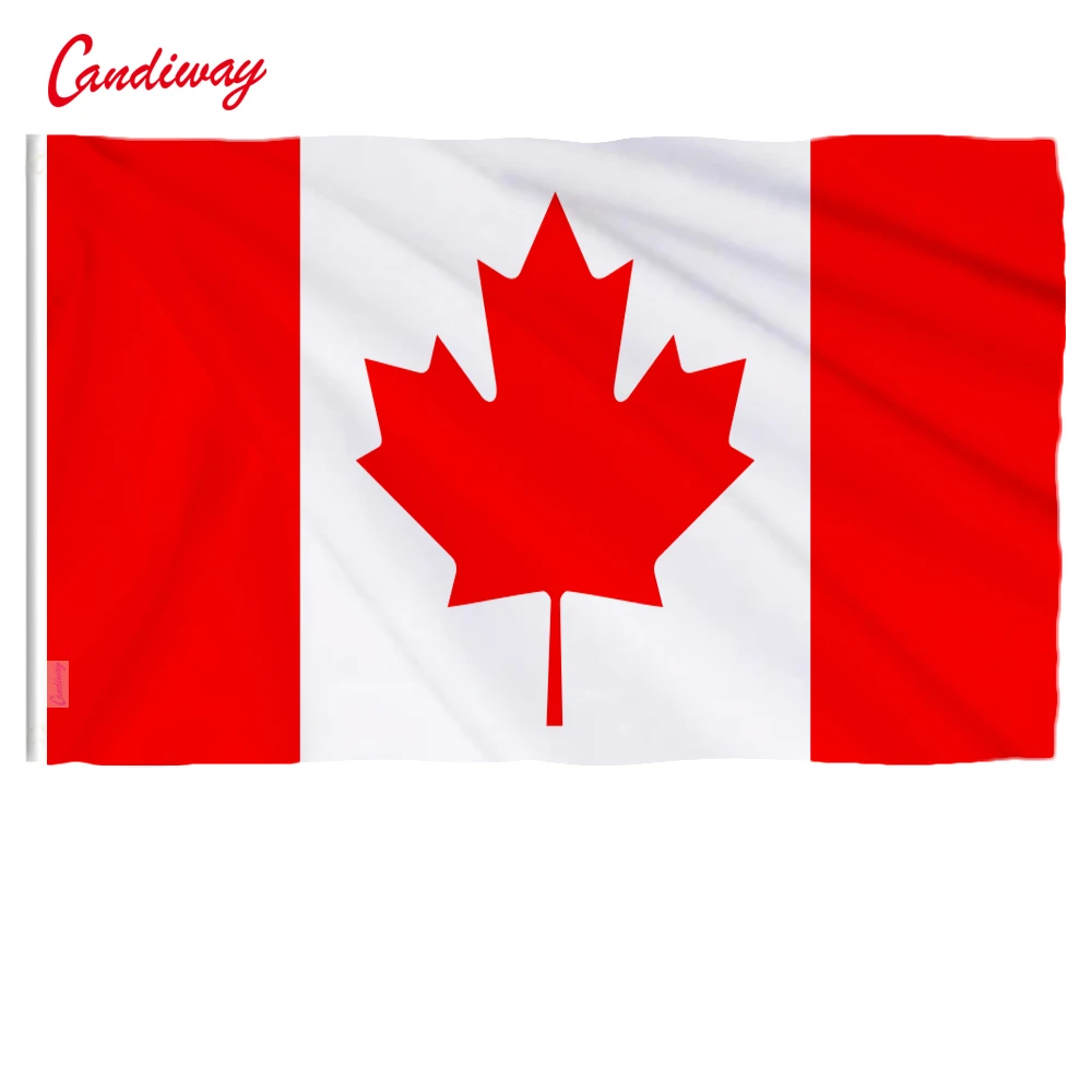 90 x 60cm large flag great Canadian Flag banner hundred percent polyester printed Canada flags  NN006