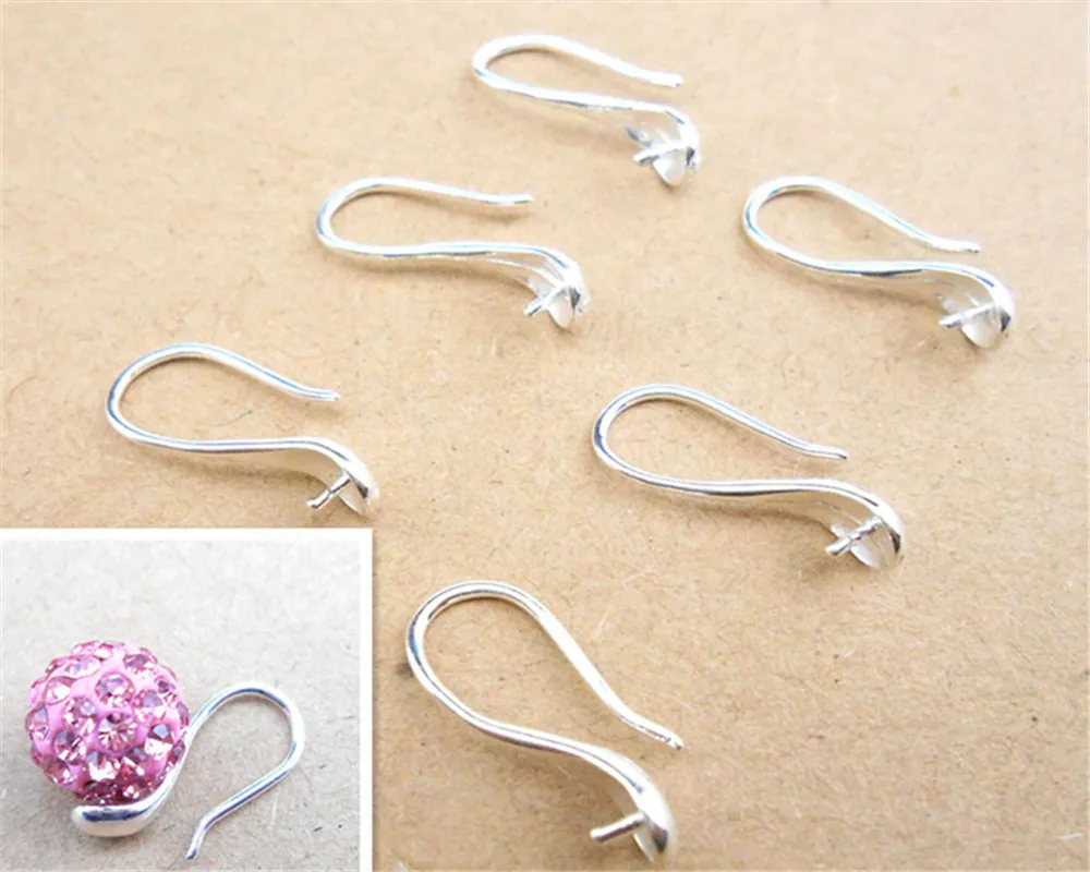 

50PCS Fine Jewellery Components Genuine 925 Sterling Silver Handmade Beadings Findings Earring Hooks Leverback Earwire Fittings