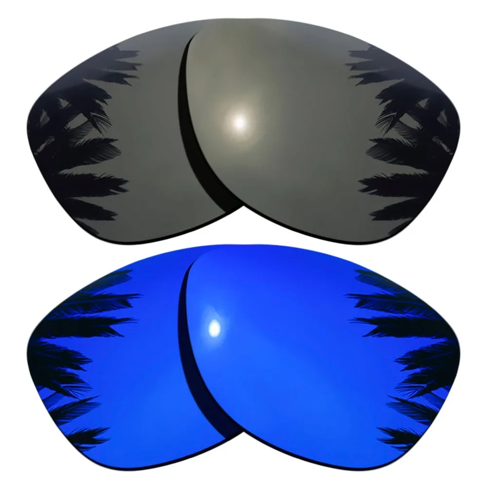 (Black+Purple Mirrored Coating) 2-Pairs Polarized Replacement Lenses for Frogskins Frame 100% UVA & UVB Protection