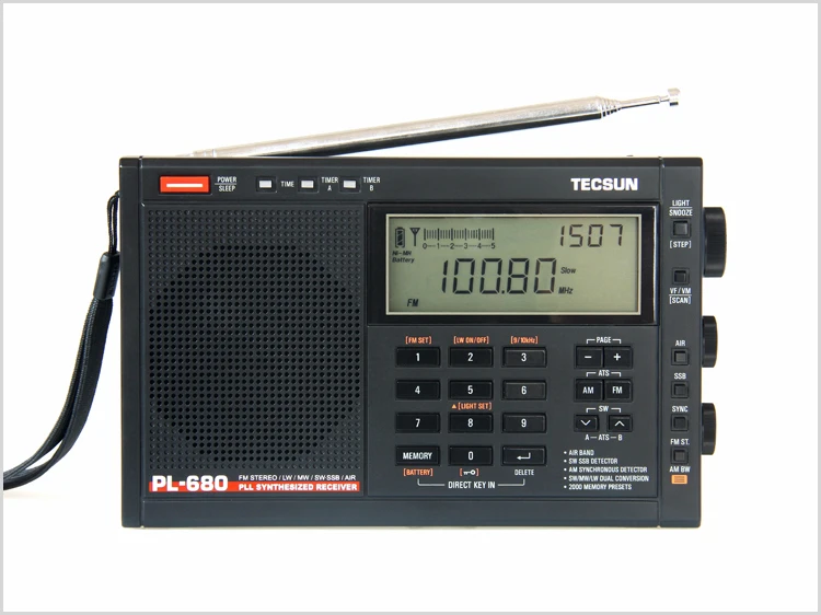 Imagem -03 - Tecsun-sintonia Digital Receptor de Rádio Estéreo de Banda Completa Alto-falante Portátil Sono Automático fm mw Sbb Pl680 Novo