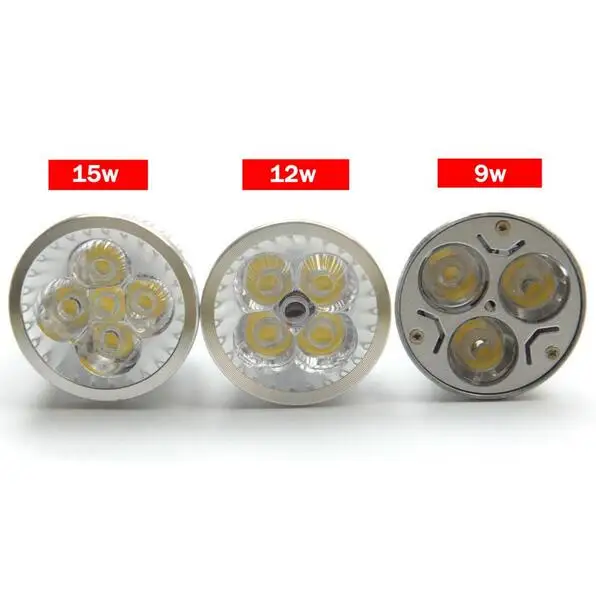 super Bright 9W 12W 15W  GU10 LED Bulbs Light 110V 220V Dimmable Led Spotlights Warm/Natural/Cool White GU 10 LED downlight