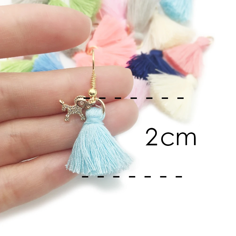 CHENGRUI L46,2cm,tassel,cotton tassels,mini tassel,jewelry accessories,diy accessories,earrings materials,10pcs/bag