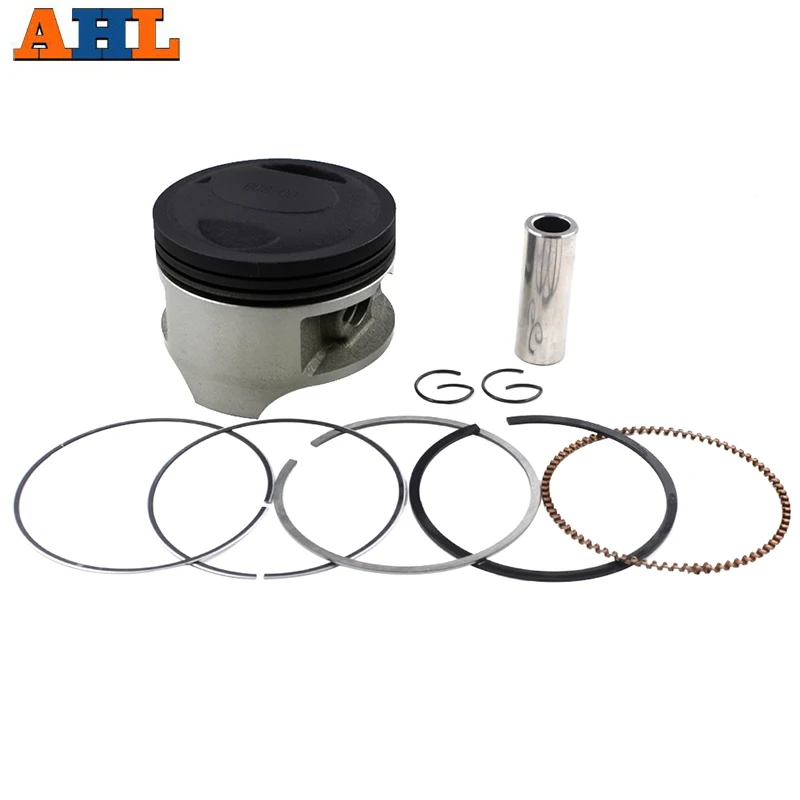 AHL Bore Size STD~+100 66mm~67mm Piston with Pin Rings Clip Kit For Suzuki DR200 42A DF200 VAN 200 SP200 DR200SE RV200 VanVan