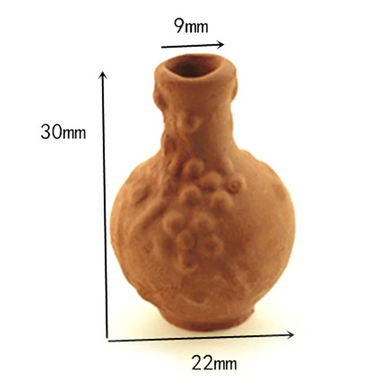 1:12 Mini Flower Pot DIY Handmade Doll Houses Kitchen Pottery Ceramic Ornament Decor Vase Dollhouse Miniatures