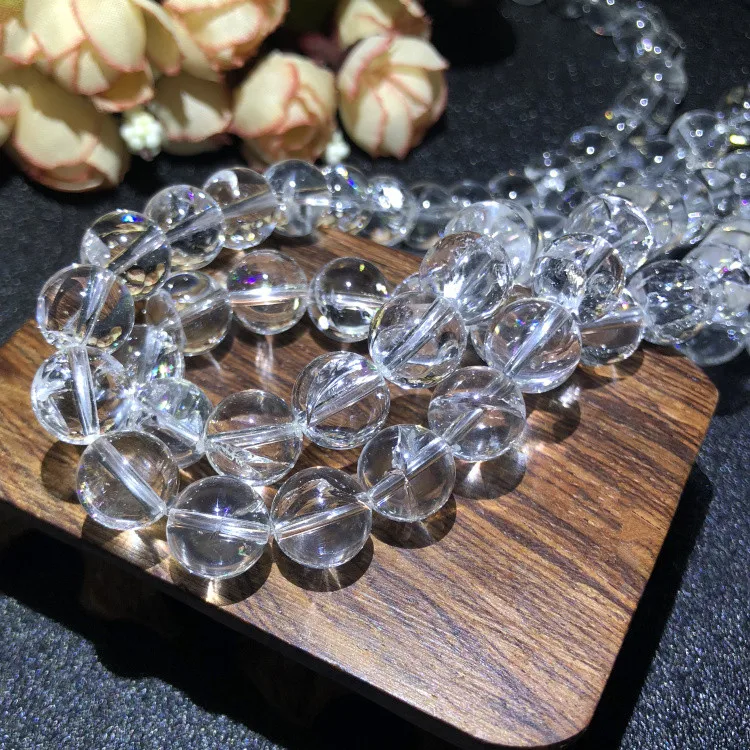 

AA Радуга белый кварц 8/10/12 мм 15 "для DIY ювелирные изделия делая свободные beadsFPPJ Оптовая Продажа Природный камень