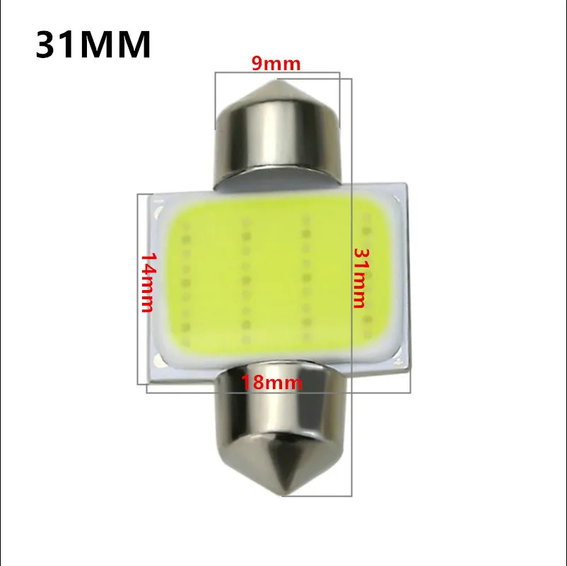 4pcs c5w 31mm 36mm 39mm 41mm cob 12 chips smd led 12v dome festoon interior Car LED Bulbs Lamp Pure White