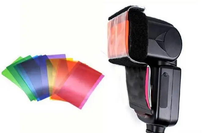 12 PCS Speedlite Flash Color Card Diffuser Lighting Gel Pop Up Filter for Camera