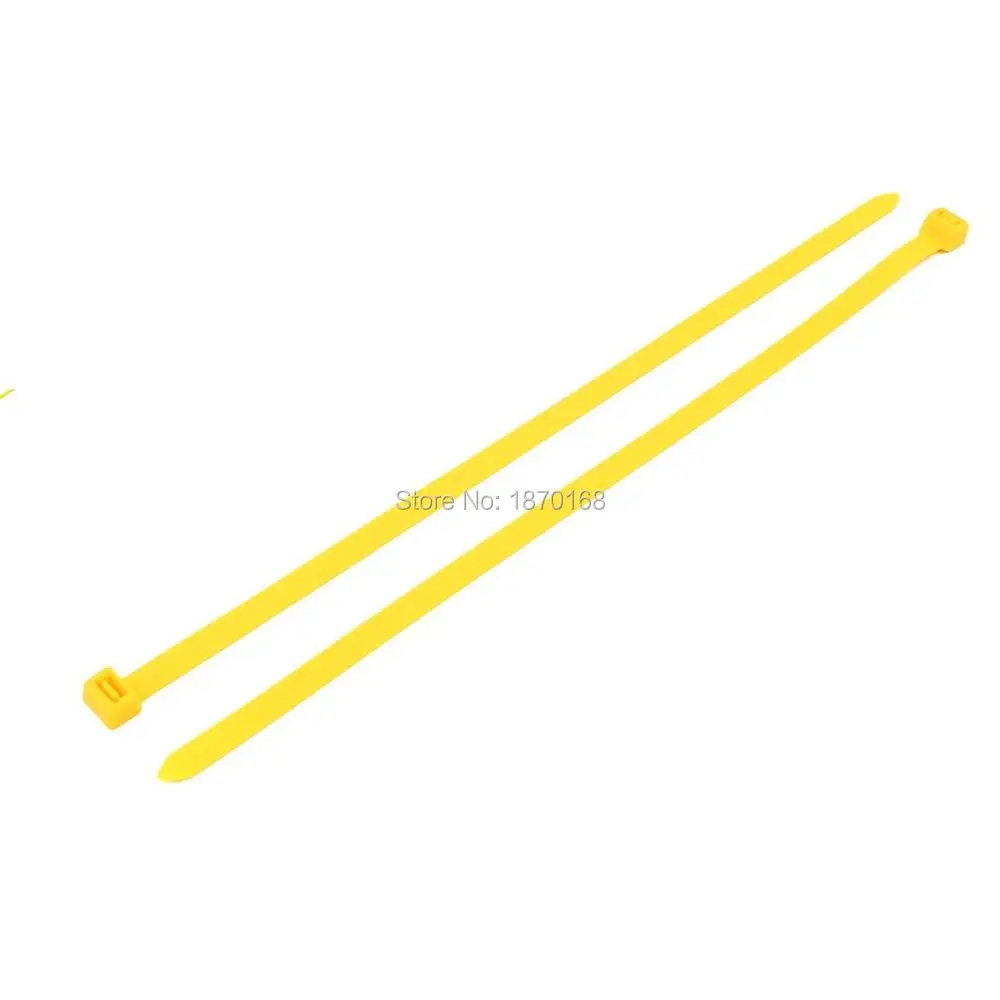 8mm x 350mm Self Locking Nylon Cable Ties Heavy Industrial Wire Zip Ties Yellow 100pcs