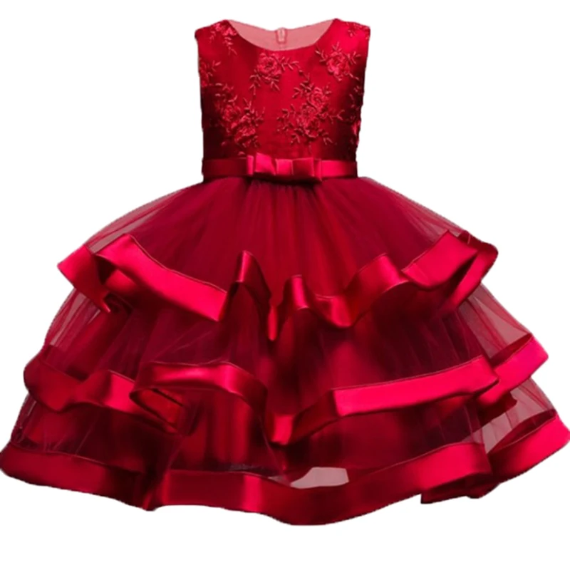 Children Clothing New Years Christmas Dress Vestidos Costume New Baby Girls Flower Wedding Party Dresses Bebes Fille Vestodos