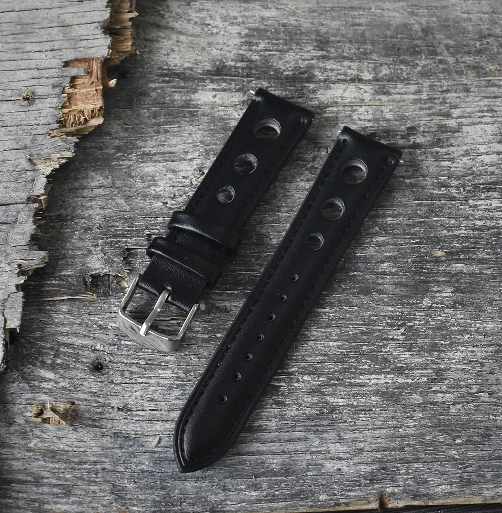 Watch Strap Band Genuine Leather 18mm 20mm 22mm Watchbands Black Brown Blue Men Bracelet Blet Accessories Steel Buckle KZ3H04