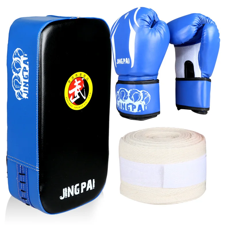 

Gloves for Fighters MMA Boxing Gloves+target+hand wraps one set PU Boxing Gloves Fighting Sports Wearable Breathable For Adults