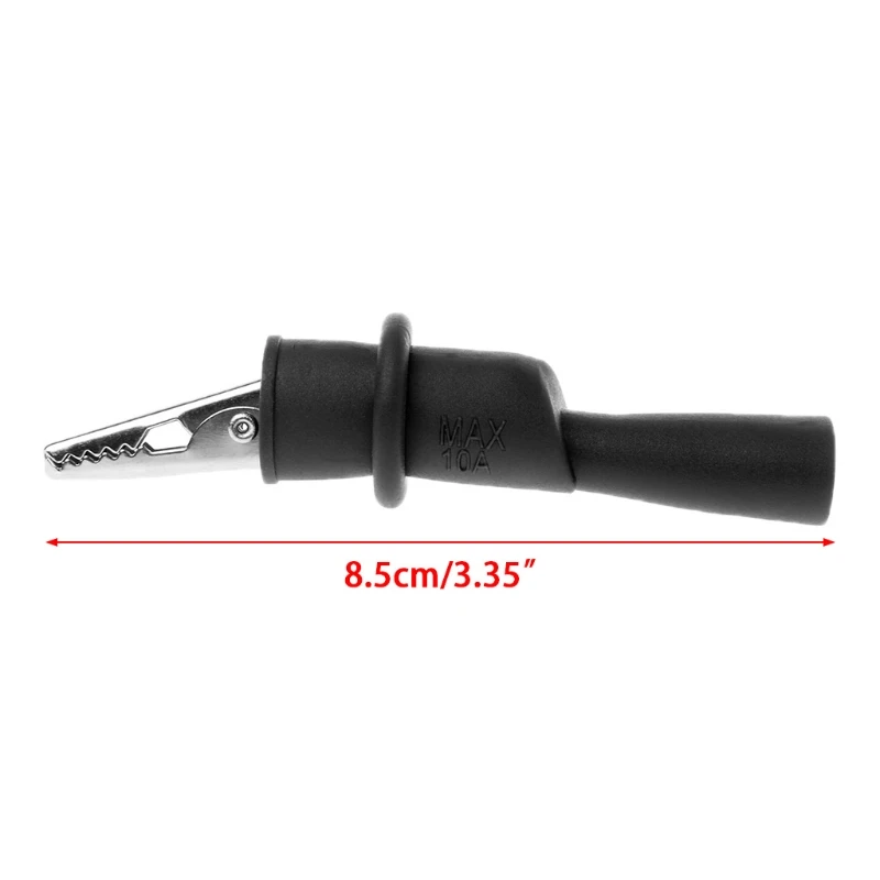 1 Pair Insulated MultiMeter Test Lead Alligator Clip for Crocodile Clamp Probe T