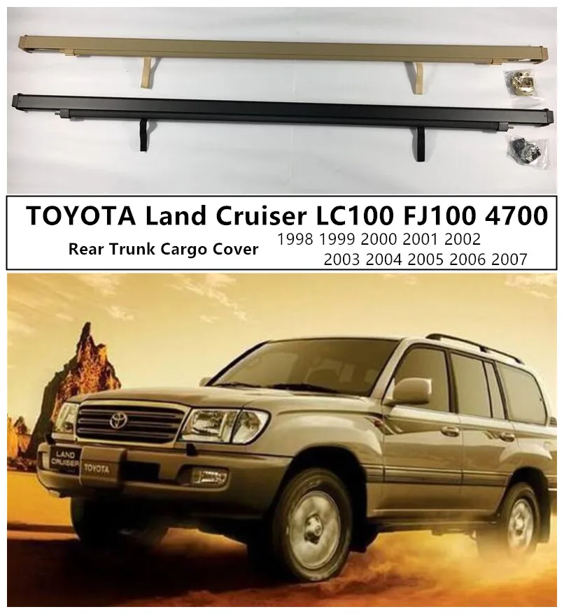 

Задний багажник для TOYOTA Land Cruiser LC100 FJ100 4700 1998-2007, высококачественный защитный чехол, аксессуары, черный, бежевый