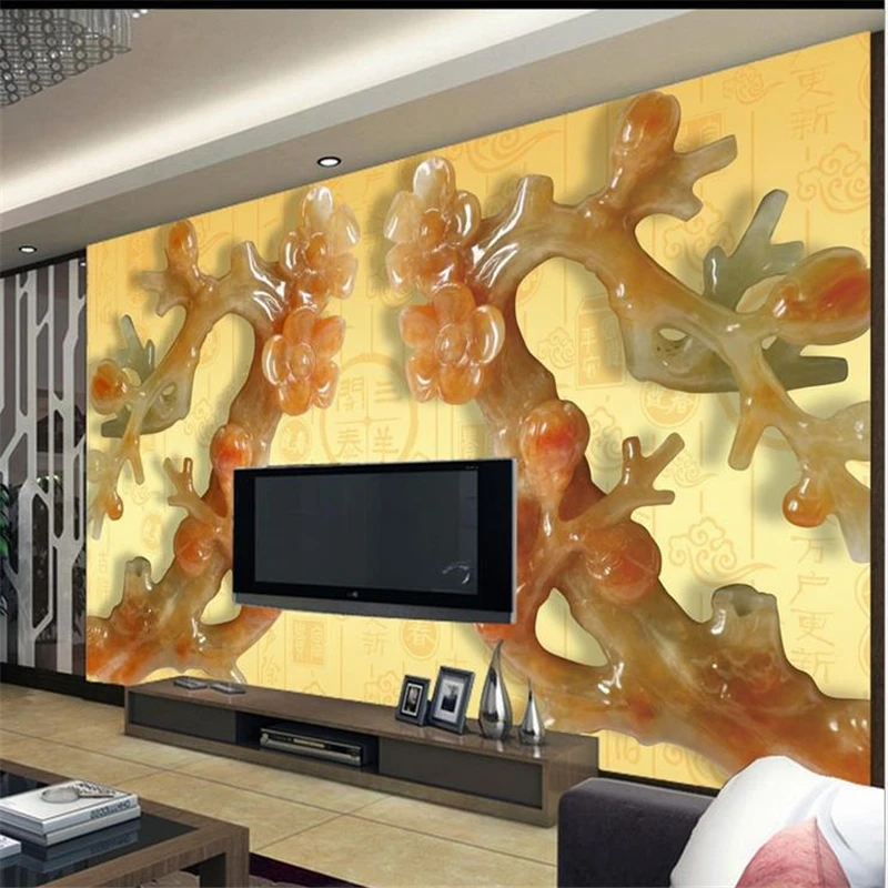 

beibehang 3D living room TV backdrop wallpaper Chinese large video wall mural bedroom murals customization wallpaper