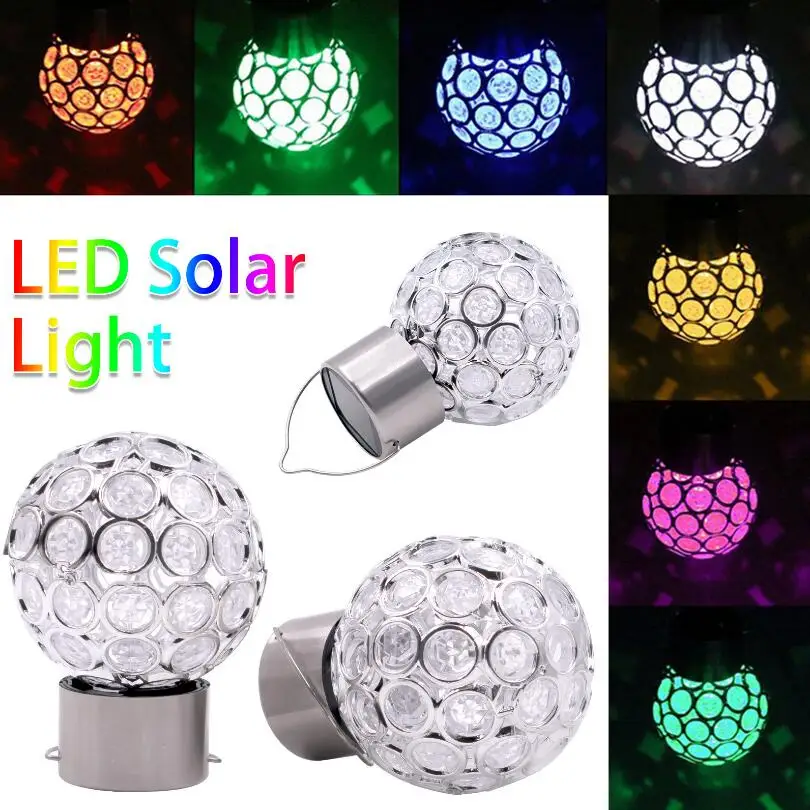 

ROSTSTAR LED Solar Lights Outdoor Garden Rotatable Camping Lamp Hanging LED Round Ball Lights Motion Sensor Lamp lampada solar