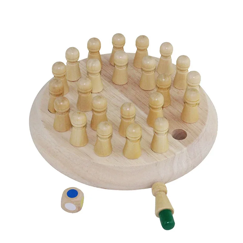 Montessori Baby Toys Early Educational Wooden Toys Memory Chess Game Gift