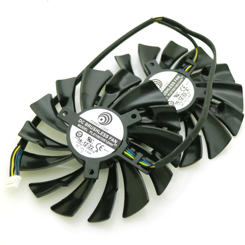 Free Shipping 2pcs/lot PLD10010S12HH DC12V 0.40A 95mm 4Pin For MSI GTX1060 1070 1070Ti 1080 RX570 RX580 ARMOR Graphics Card Fan