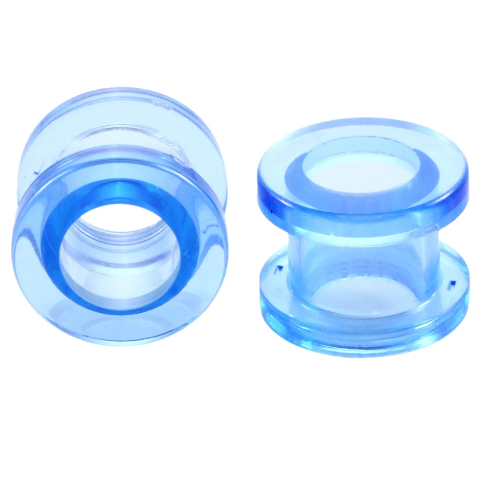 2 PCS Multicolor Acrylic Ear Stretchers Plugs and Tunnels Clear Ear Plugs Ear Gauge Screw Flesh Body Piercing Jewelry SWANJO