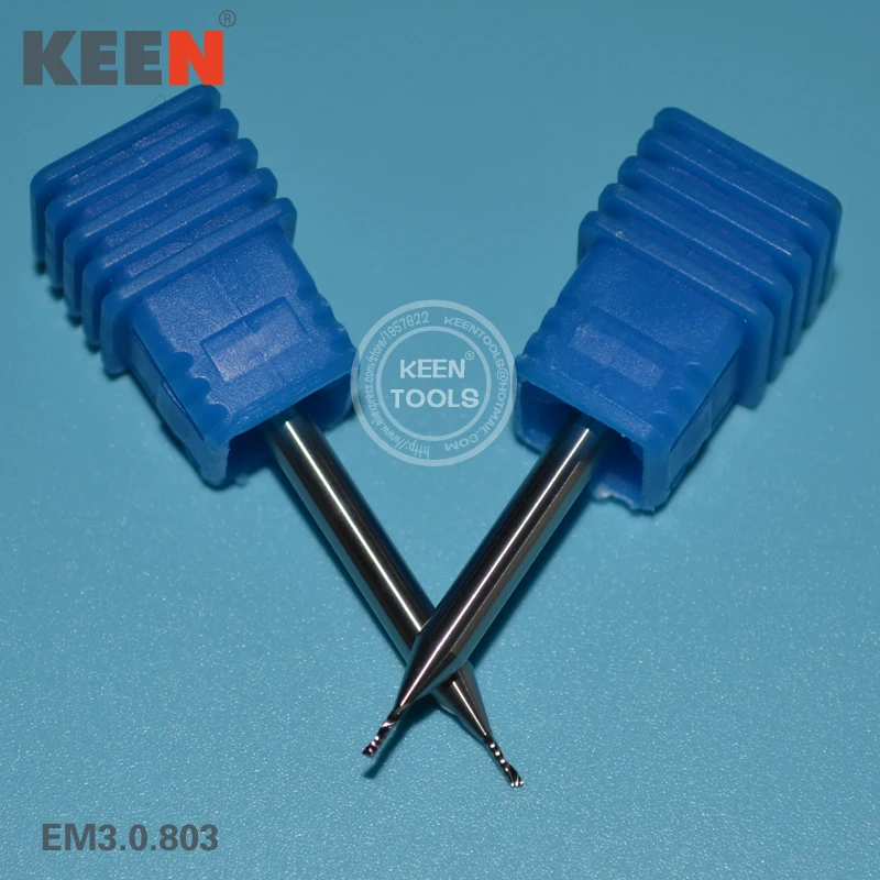 

EM3.0.803 Tungsten Steel Solid Carbide End Mill Tools/One Flute Spiral Cutters For Acrylic, PVC 3.175mm