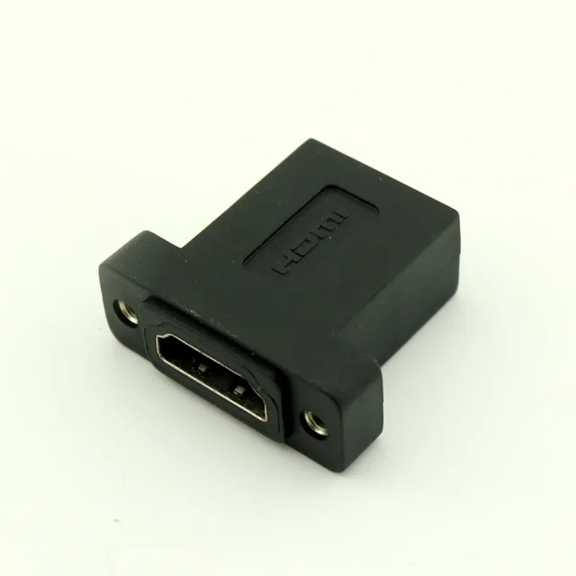 1 szt. Adapter HDMI żeński-żeński do montażu panelowego, przedłużacz, złącze kompatybilne z 1080P 3D LCD HDTV