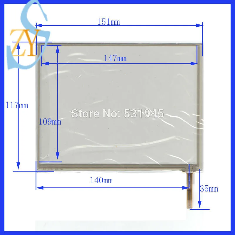 ZhiYuSun AT 0777 A1 7inch 4-wire resistive touch panel for Car DVD, 151*117 GPS Navigator screen  glass this is compatible 4:3