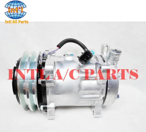 

FOR Sanden 7H15 7S15 709 SD709 SD7H15 auto ac air conditioning a/c compressor for JCB/Volvo/MAZDA T3500 132mm 24V 2pk